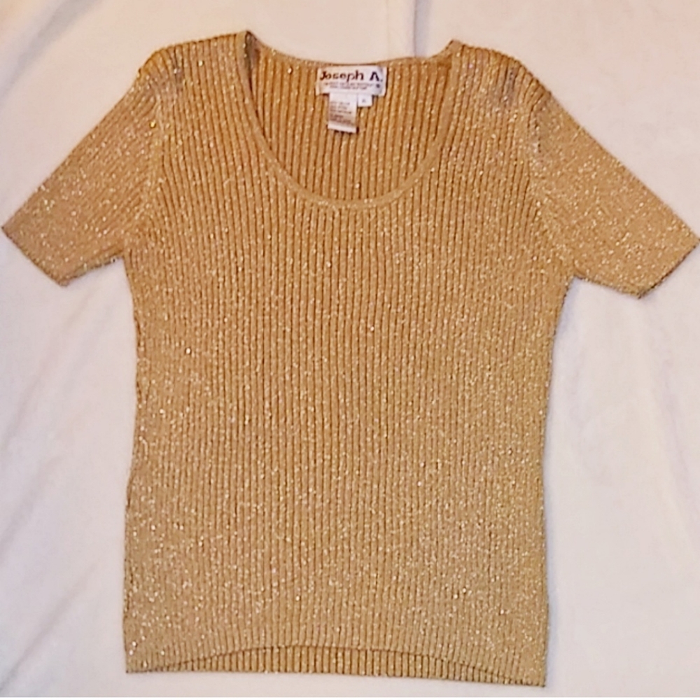 Joseph A gold metallic sweater